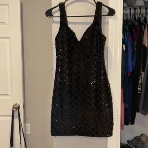 Black shiny Express Party Dress